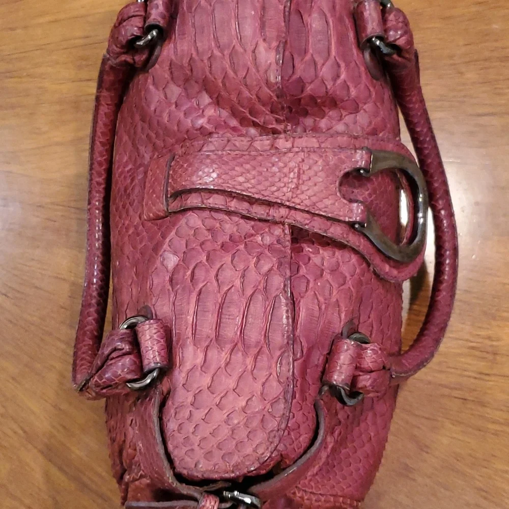 Giorgio Armani python skin bag
